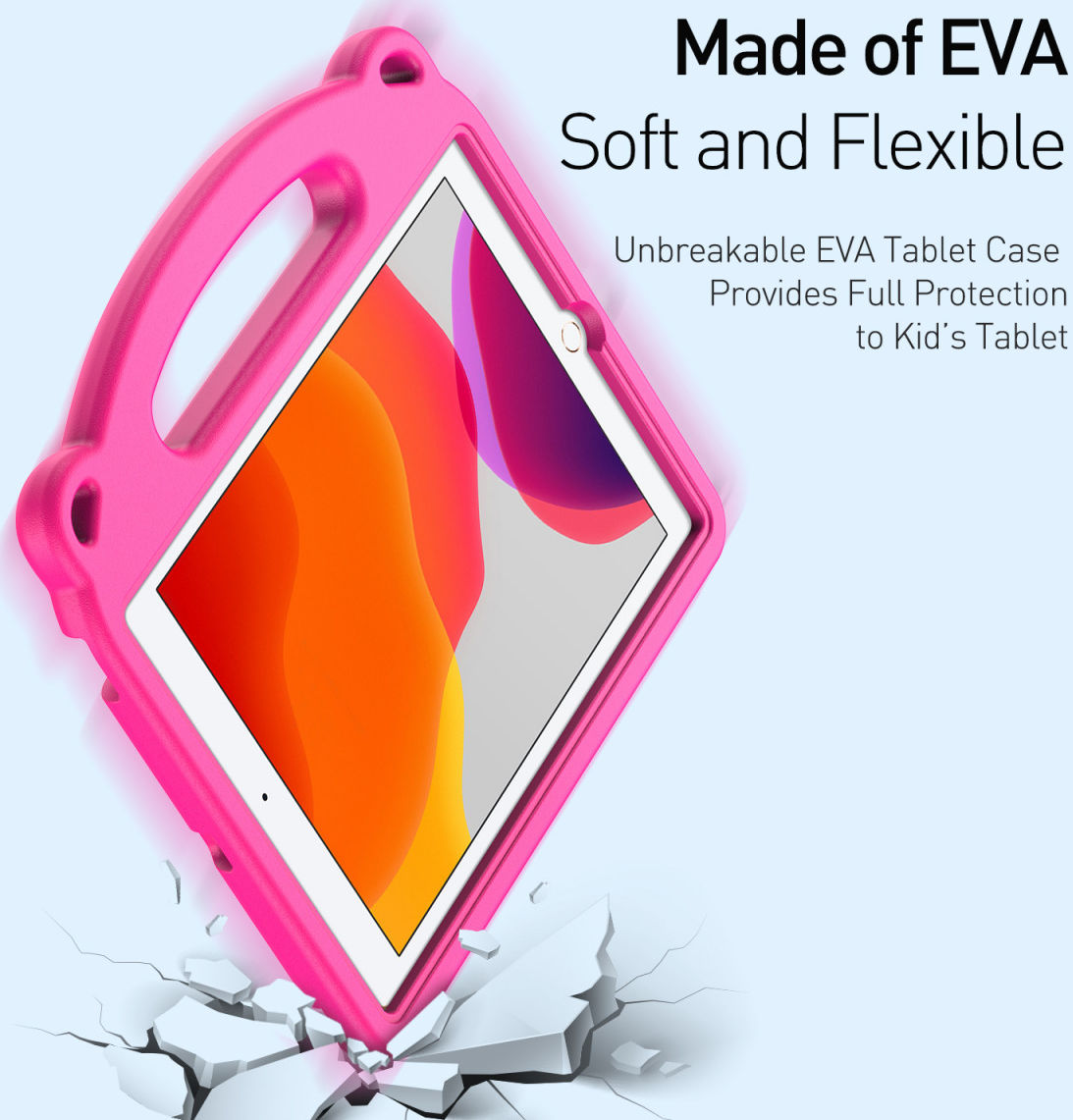 Dux Ducis Panda Apple iPad 10.2 Kinder Tablethoes met Handvat Roze afbeelding 4