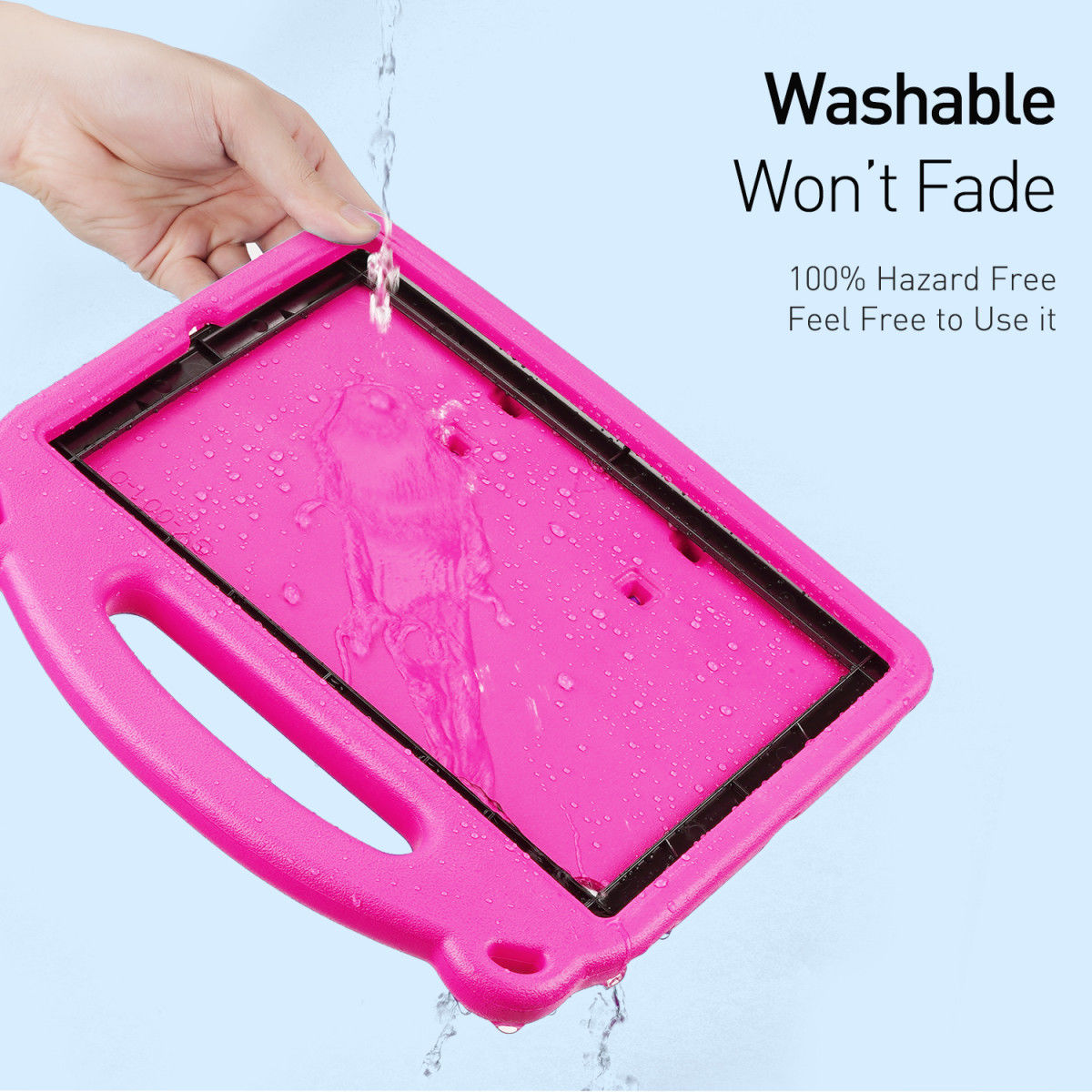 Dux Ducis Panda Apple iPad 10.2 Kinder Tablethoes met Handvat Roze afbeelding 6