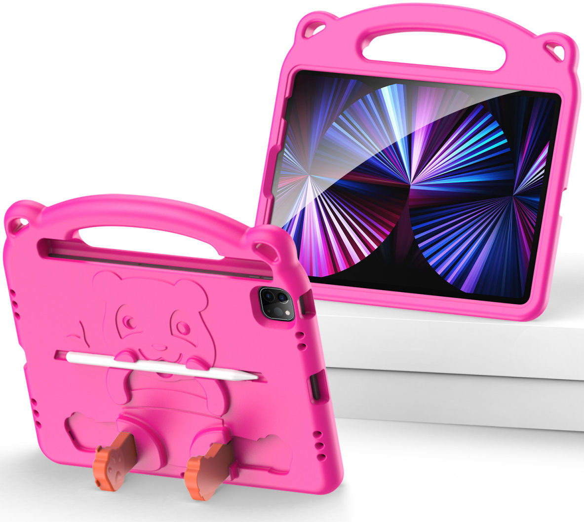 Dux Ducis Panda iPad Air (2020/2022) / Pro 11 Kinder Tablethoes Roze afbeelding 2