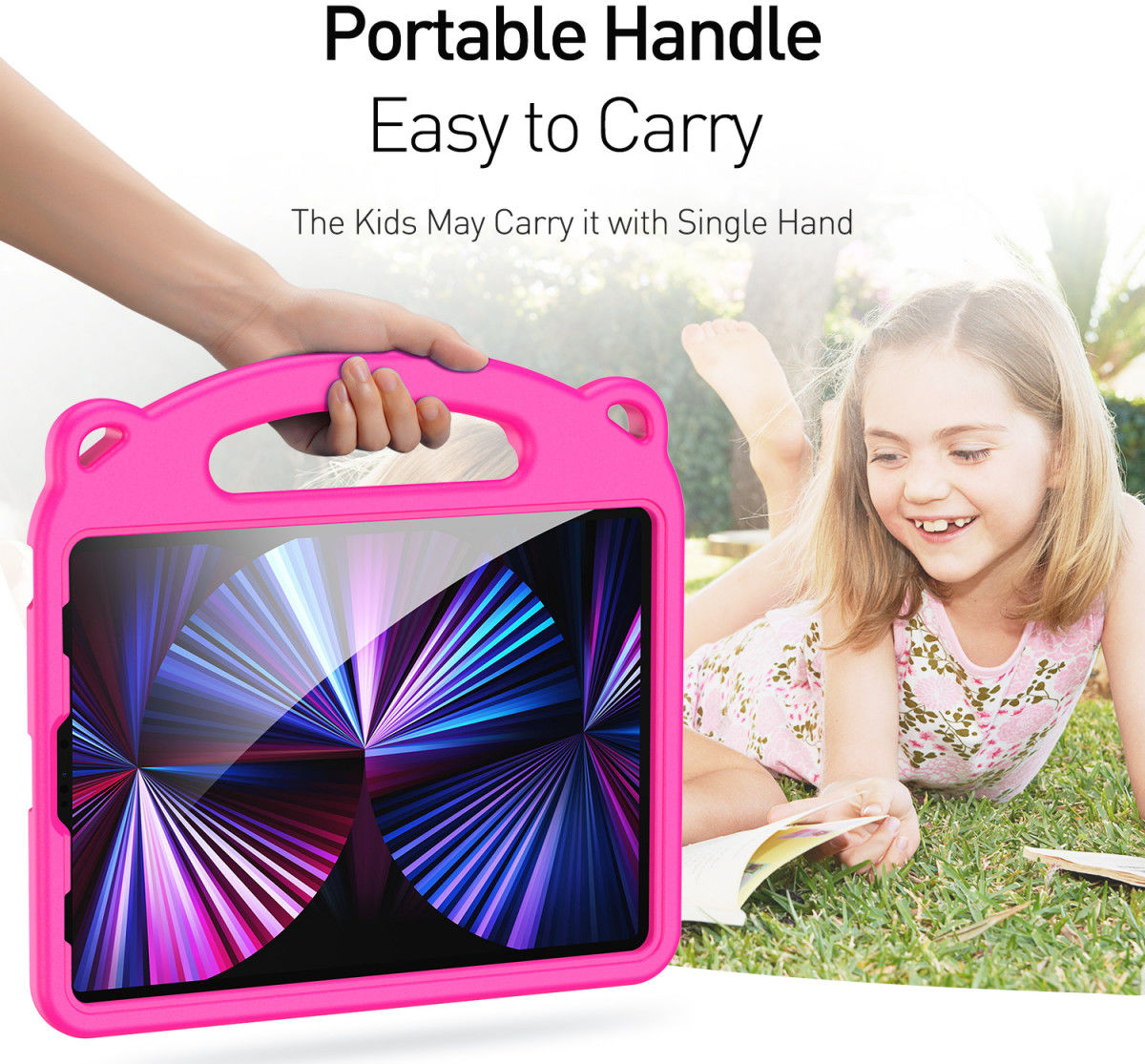 Dux Ducis Panda iPad Air (2020/2022) / Pro 11 Kinder Tablethoes Roze afbeelding 8