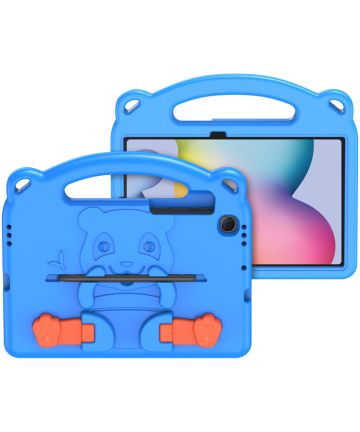Dux Ducis Panda Samsung Tab S6 Lite Kinder Tablethoes Handvat Blauw Hoesjes