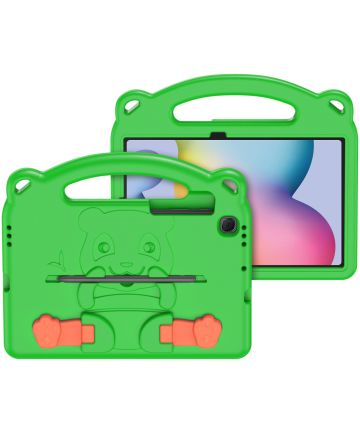Dux Ducis Panda Samsung Tab S6 Lite Kinder Tablethoes Handvat Groen Hoesjes