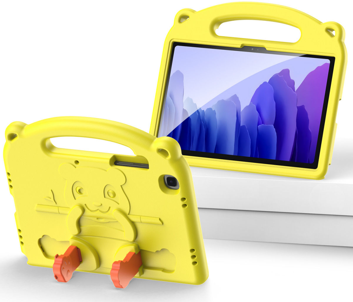 Dux Ducis Panda Samsung Galaxy Tab A7 (2020 / 2022) Tablethoes Geel afbeelding 4