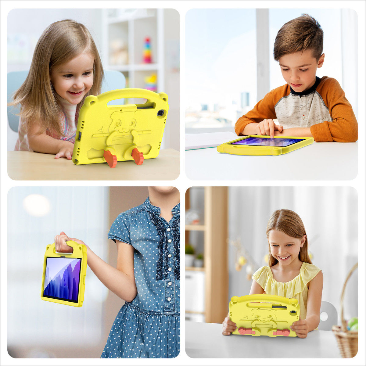 Dux Ducis Panda Samsung Galaxy Tab A7 (2020 / 2022) Tablethoes Geel afbeelding 11