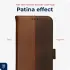 Rosso Deluxe Apple iPhone 13 Hoesje Echt Leer Book Case Bruin afbeelding 8