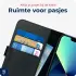 Rosso Deluxe Apple iPhone 13 Hoesje Echt Leer Book Case Zwart afbeelding 5