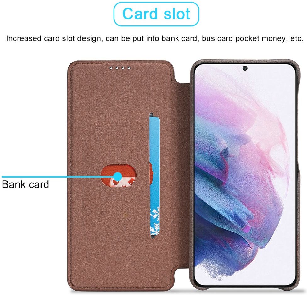 Samsung Galaxy S21 FE Book Case Portemonnee Hoesje Coffee afbeelding 8