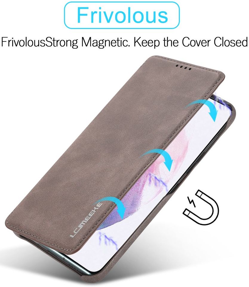 Samsung Galaxy S21 FE Book Case Portemonnee Hoesje Coffee afbeelding 5