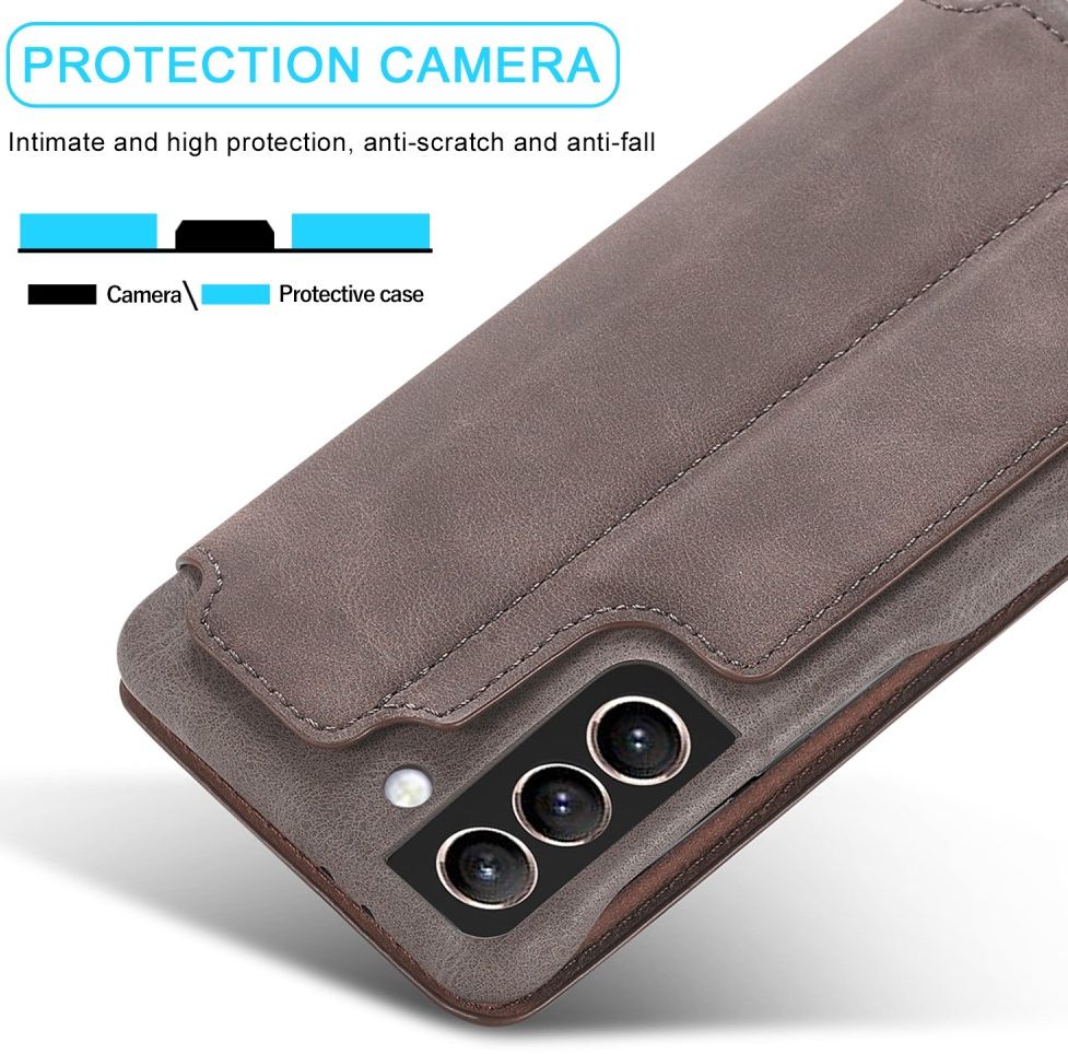 Samsung Galaxy S21 FE Book Case Portemonnee Hoesje Coffee afbeelding 6