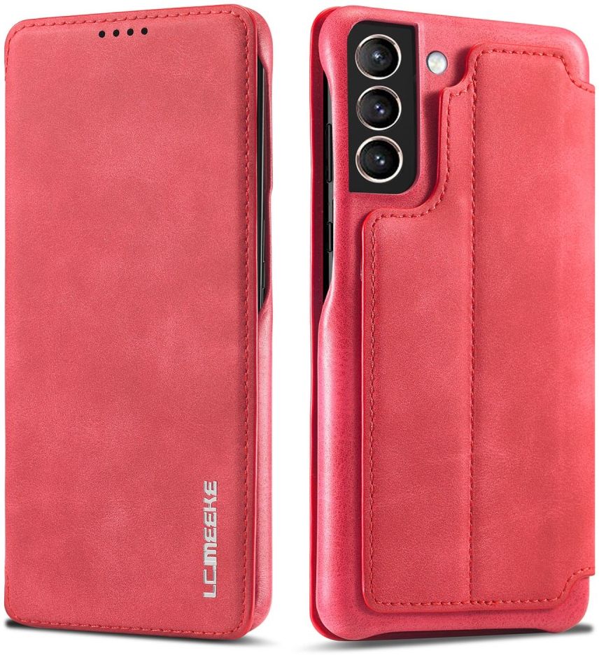 Samsung Galaxy S21 FE Book Case Portemonnee Hoesje Rood afbeelding 2