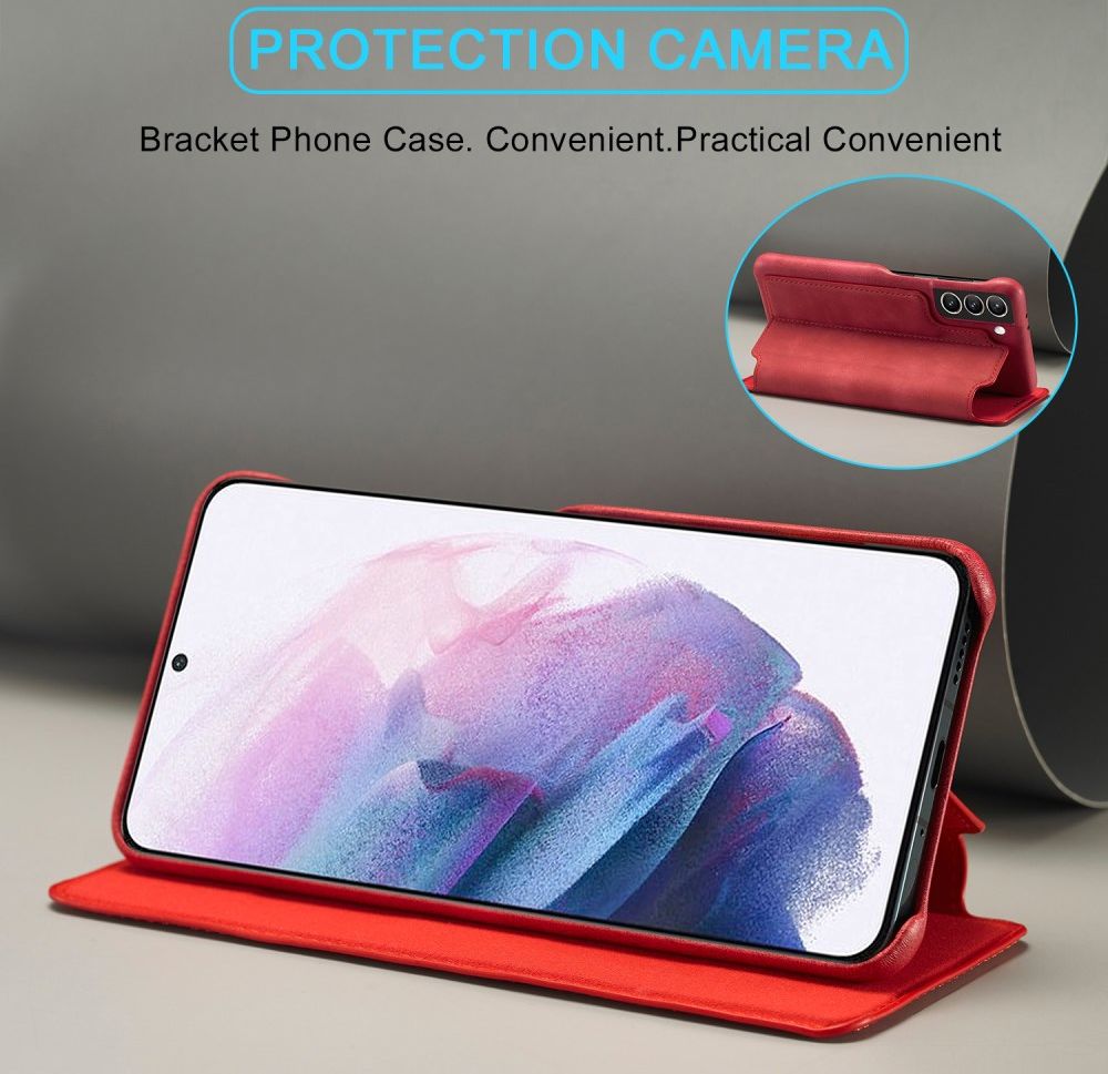 Samsung Galaxy S21 FE Book Case Portemonnee Hoesje Rood afbeelding 8