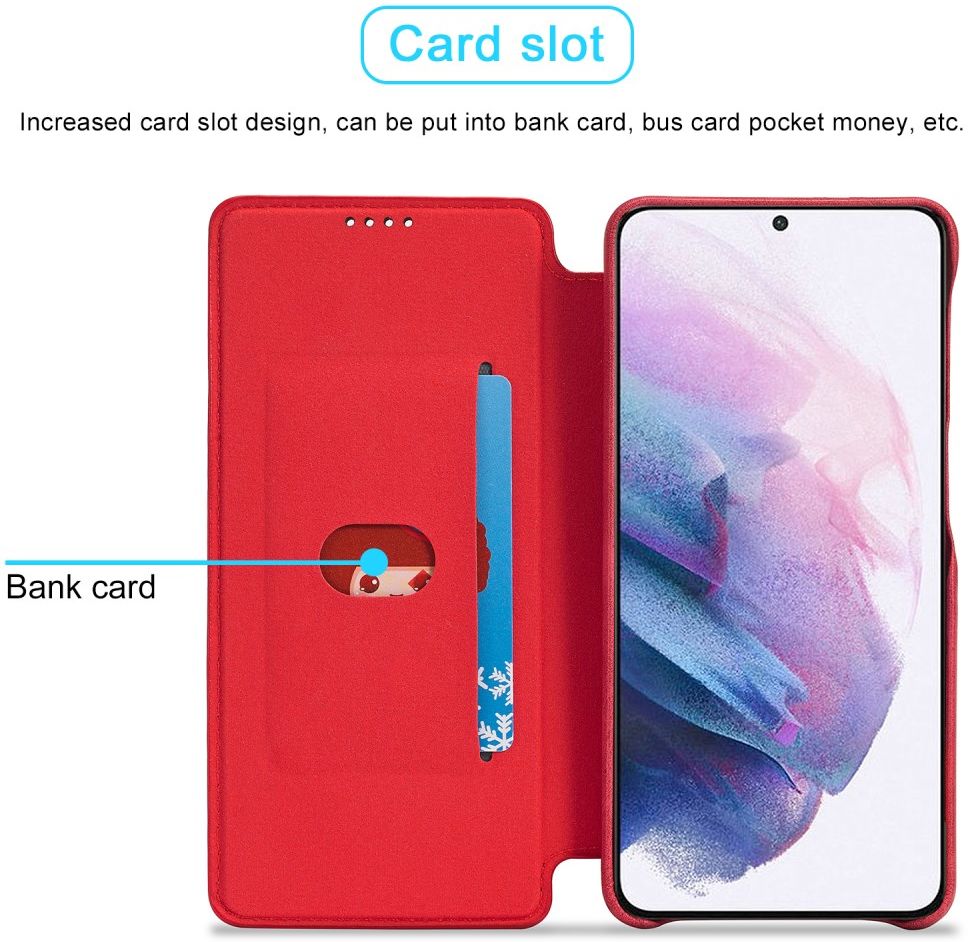 Samsung Galaxy S21 FE Book Case Portemonnee Hoesje Rood afbeelding 7