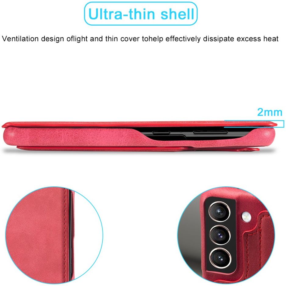 Samsung Galaxy S21 FE Book Case Portemonnee Hoesje Rood afbeelding 9