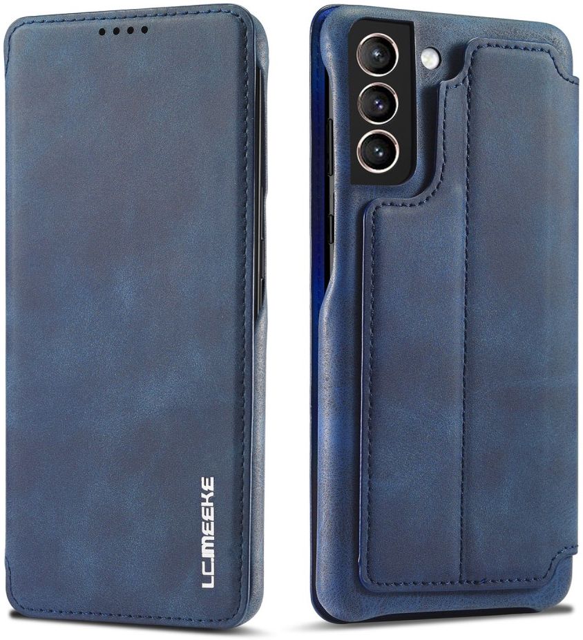 Samsung Galaxy S21 FE Book Case Portemonnee Hoesje Blauw afbeelding 2