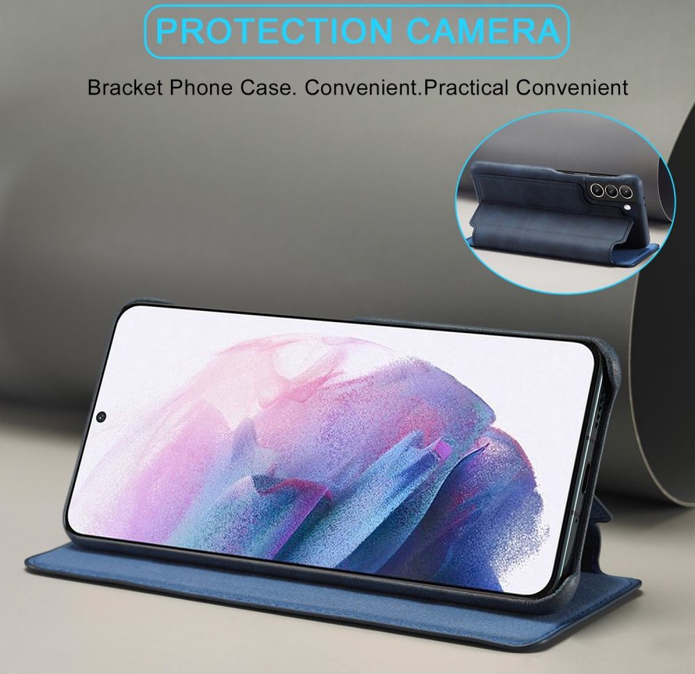 Samsung Galaxy S21 FE Book Case Portemonnee Hoesje Blauw afbeelding 8