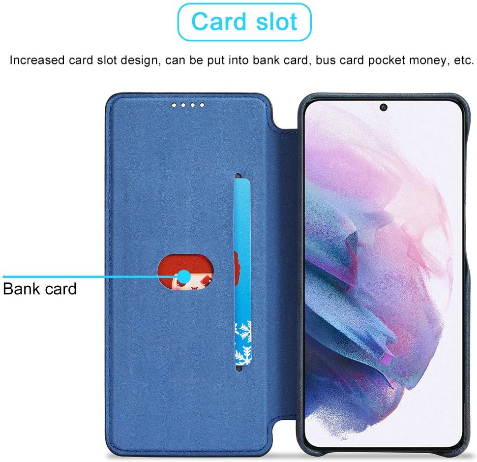 Samsung Galaxy S21 FE Book Case Portemonnee Hoesje Blauw afbeelding 5