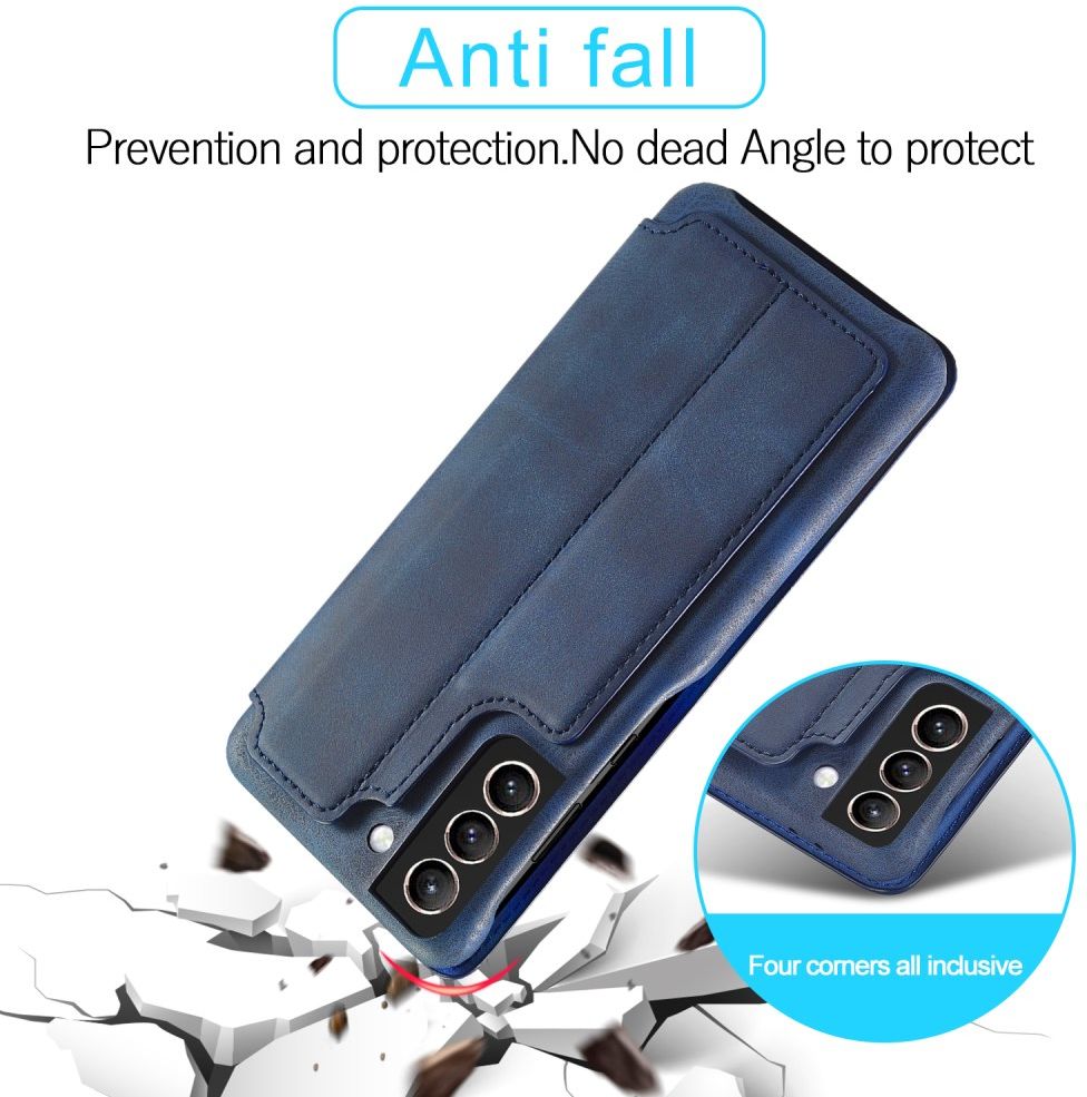Samsung Galaxy S21 FE Book Case Portemonnee Hoesje Blauw afbeelding 4
