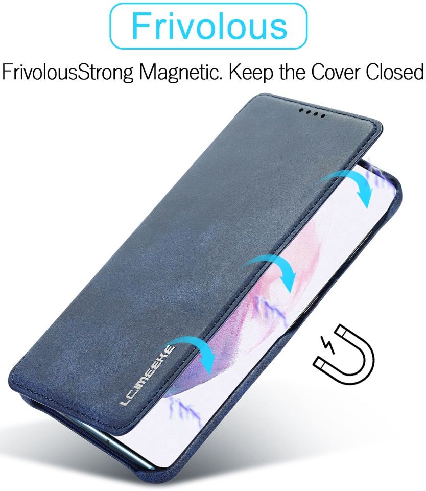 Samsung Galaxy S21 FE Book Case Portemonnee Hoesje Blauw afbeelding 6