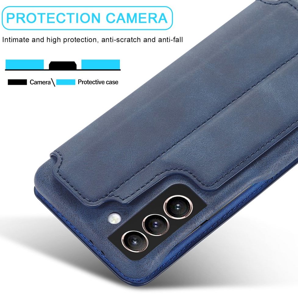 Samsung Galaxy S21 FE Book Case Portemonnee Hoesje Blauw afbeelding 7