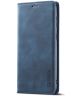 LC.IMEEKE Samsung Galaxy S21 FE Hoesje Portemonnee Book Case Blauw
