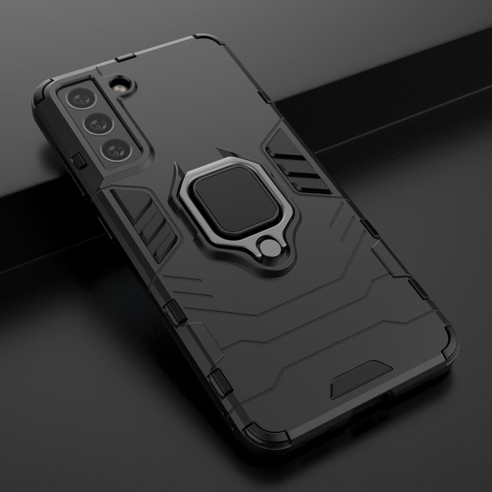 Samsung Galaxy S21 FE Shockproof Hybride Backcover Met Kickstand Zwart afbeelding 8