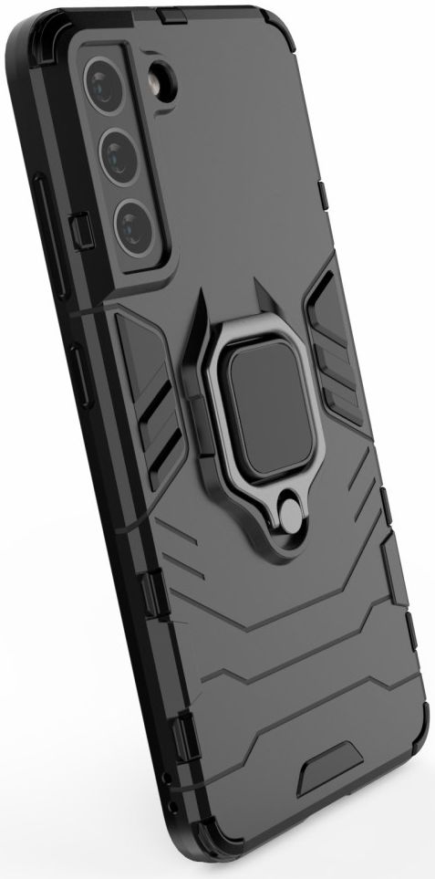 Samsung Galaxy S21 FE Shockproof Hybride Backcover Met Kickstand Zwart afbeelding 5