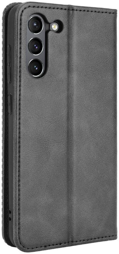 Samsung Galaxy S21 FE Hoesje Vintage Portemonnee Book Case Zwart afbeelding 4