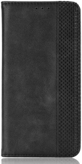 Samsung Galaxy S21 FE Hoesje Vintage Portemonnee Book Case Zwart afbeelding 3