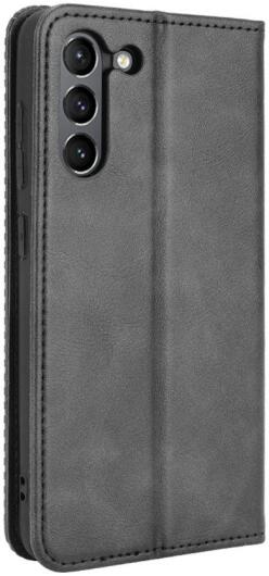 Samsung Galaxy S21 FE Hoesje Vintage Portemonnee Book Case Zwart afbeelding 4