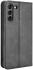 Samsung Galaxy S21 FE Hoesje Vintage Portemonnee Book Case Zwart afbeelding 4