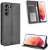 Samsung Galaxy S21 FE Hoesje Vintage Portemonnee Book Case Zwart afbeelding 8