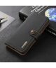 Samsung Galaxy S21 FE Hoesje RFID Portemonnee Bookcase Echt Leer Zwart