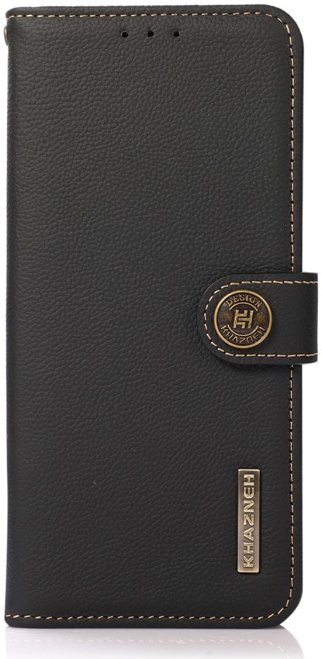 Samsung Galaxy S21 FE Hoesje RFID Portemonnee Bookcase Echt Leer Zwart afbeelding 3