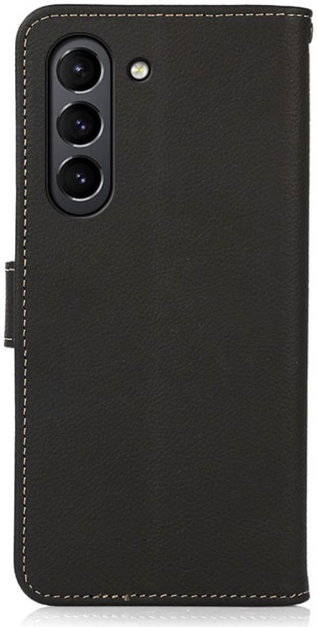 Samsung Galaxy S21 FE Hoesje RFID Portemonnee Bookcase Echt Leer Zwart afbeelding 4