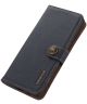Samsung Galaxy S21 FE Hoesje RFID Portemonnee Bookcase Echt Leer Blauw