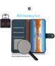 Samsung Galaxy S21 FE Hoesje RFID Portemonnee Bookcase Echt Leer Groen