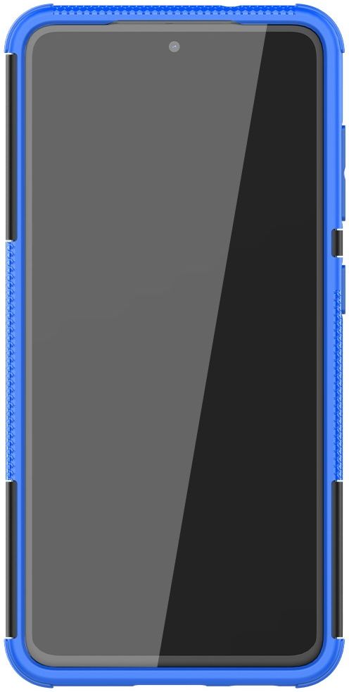 Samsung Galaxy S21 FE Hoesje Hybride Back Cover Kickstand Blauw afbeelding 8
