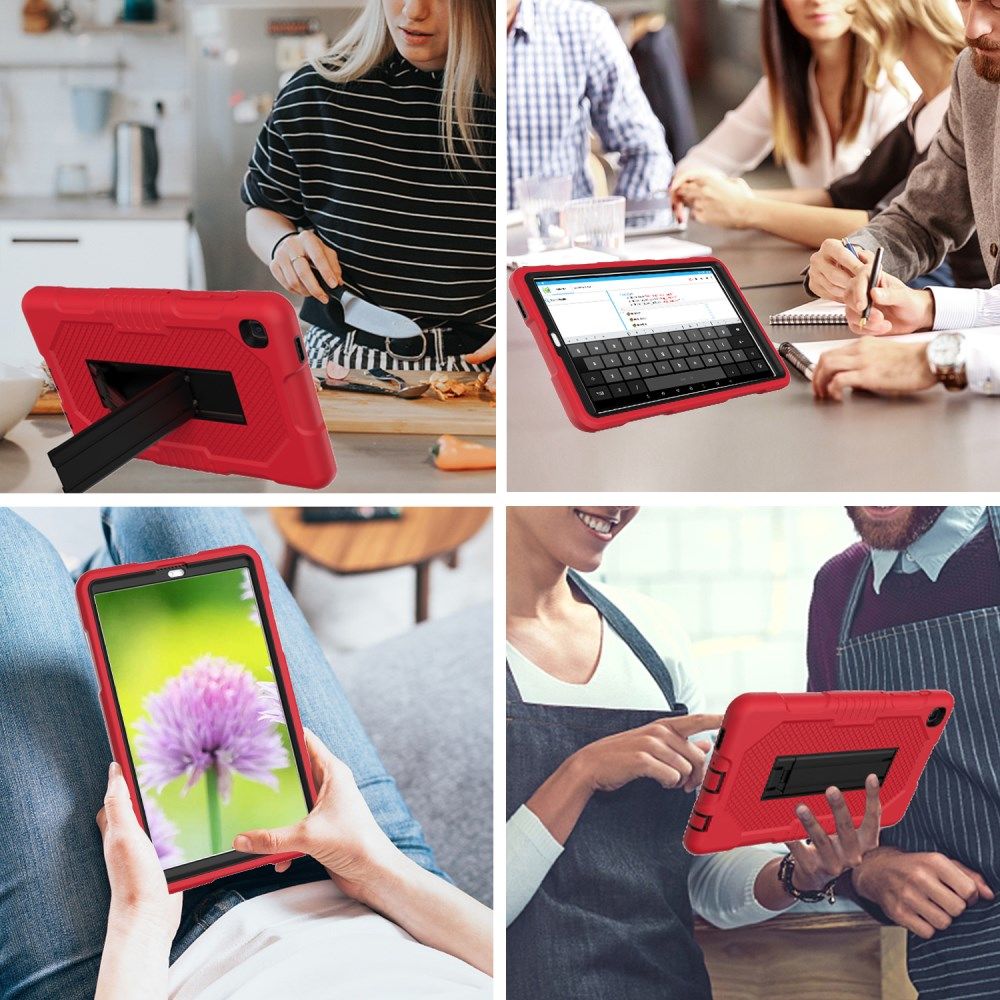 Samsung Galaxy Tab A7 Lite Hybride Hoes met Kickstand Rood afbeelding 6