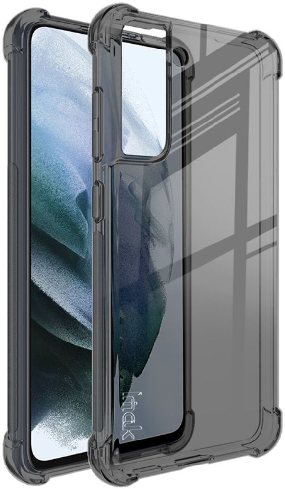 IMAK Samsung Galaxy S21 FE Hoesje + Screenprotector Transparant Zwart afbeelding 1