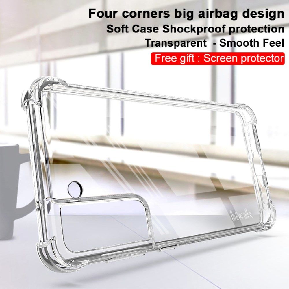 IMAK Samsung Galaxy S21 FE Hoesje + Screenprotector Transparant afbeelding 6