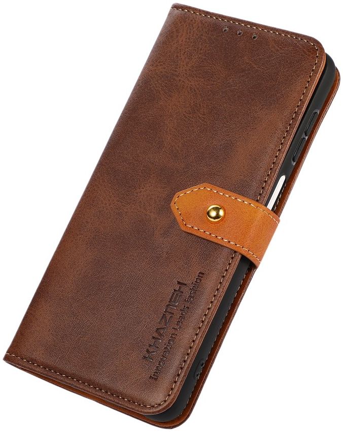 KHAZNEH Samsung Galaxy S21 FE Hoesje Retro Portemonnee Book Case Bruin afbeelding 7