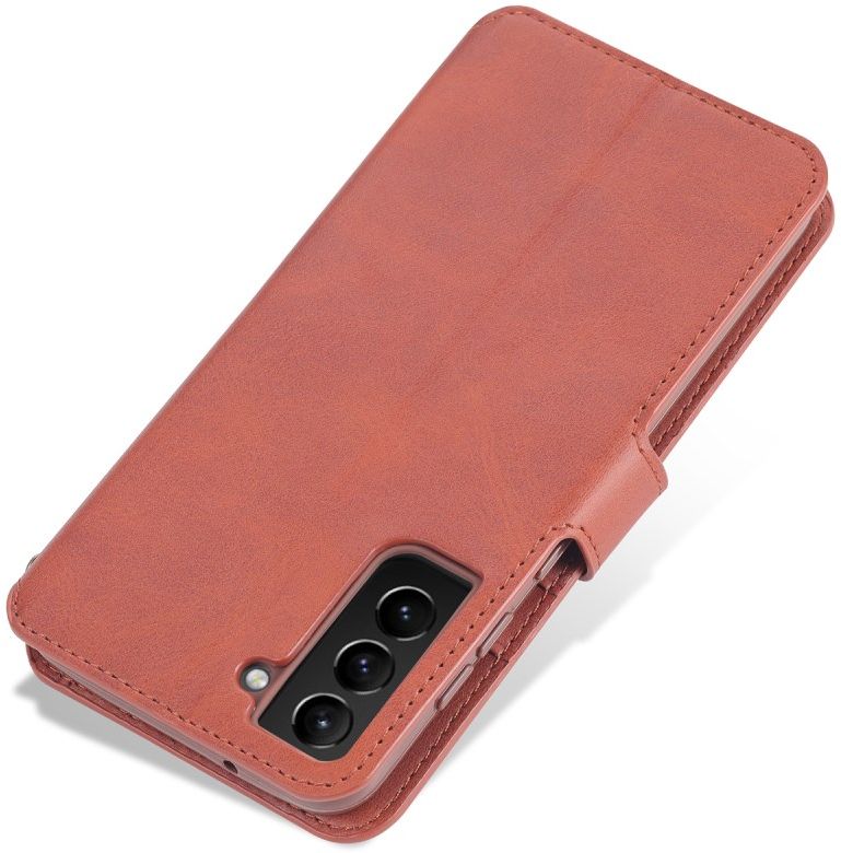 AZNS Samsung Galaxy S21 FE Hoesje Wallet Book Case Kunstleer Bruin afbeelding 12