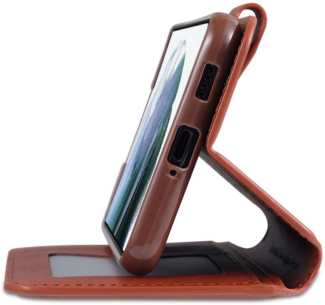 AZNS Samsung Galaxy S21 FE Hoesje Wallet Book Case Kunstleer Bruin afbeelding 13