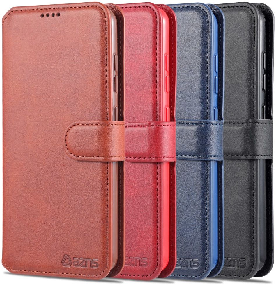 AZNS Samsung Galaxy S21 FE Hoesje Wallet Book Case Kunstleer Bruin afbeelding 5