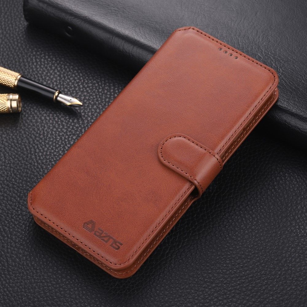 AZNS Samsung Galaxy S21 FE Hoesje Wallet Book Case Kunstleer Bruin afbeelding 6
