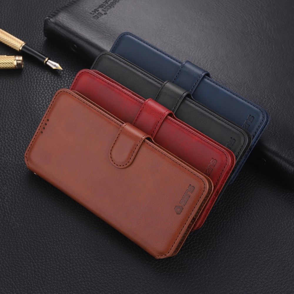 AZNS Samsung Galaxy S21 FE Hoesje Wallet Book Case Kunstleer Bruin afbeelding 7