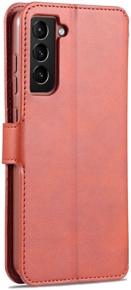 AZNS Samsung Galaxy S21 FE Hoesje Wallet Book Case Kunstleer Bruin afbeelding 9