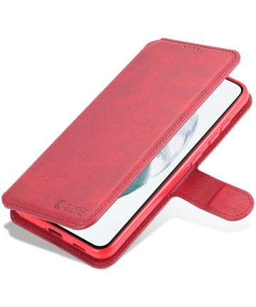 AZNS Samsung Galaxy S21 FE Hoesje Wallet Book Case Kunstleer Rood Hoesjes