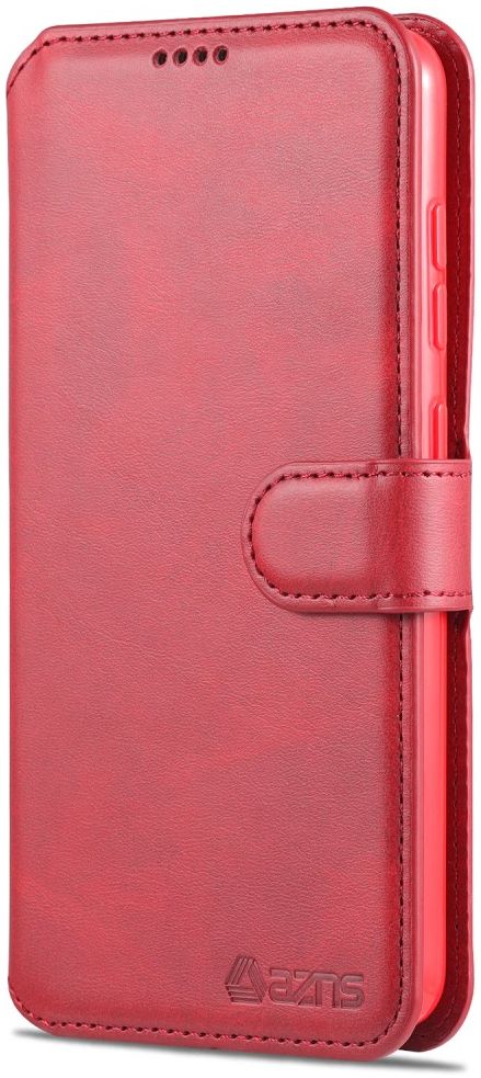 AZNS Samsung Galaxy S21 FE Hoesje Wallet Book Case Kunstleer Rood afbeelding 3
