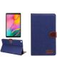 Samsung Galaxy Tab A7 Lite Hoes Jeans Portemonnee Donker Blauw
